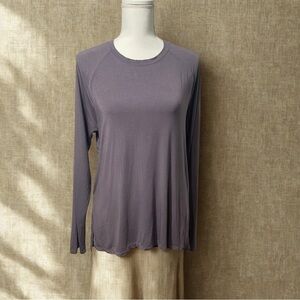 Under Armour Women's Long Sleeve Top in Lavender with Back Cutout